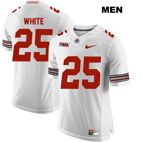 Ohio State Buckeyes Men's Brendon White #25 White Authentic Nike College NCAA Stitched Football Jersey WJ19R36ZE